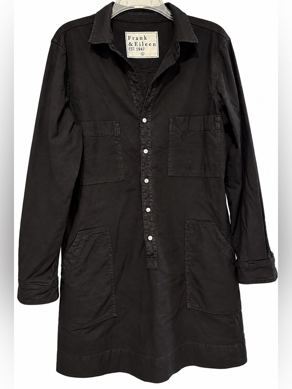 Frank & Eileen Ireland Utility Dress Black Size Large